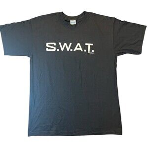 Vintage S.W.A.T. Movie Promo T Shirt Tag L Black 2003